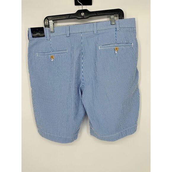 Brooks Brothers Mens Seersucker Bermuda Shorts Size 36 Blue Striped 9" Nautical - Picture 5 of 12